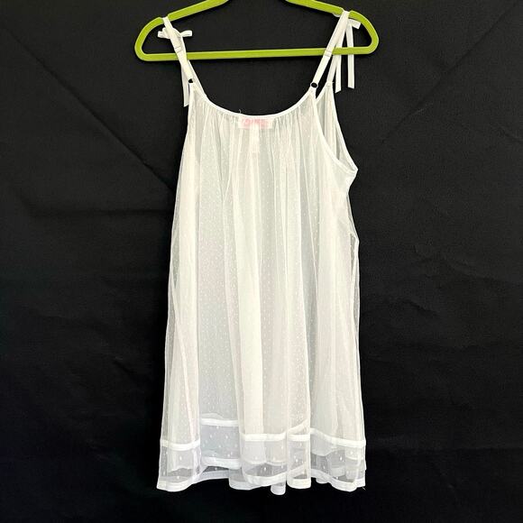 Oscar de la Renta Pink Label women’s sexy sheer chemise and robe set - Picture 3 of 12